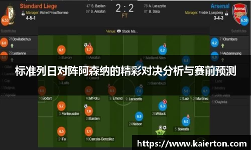 标准列日对阵阿森纳的精彩对决分析与赛前预测